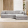 ASQUITH 2 Seater Fabric Lounge Sofa with RHF Chaise