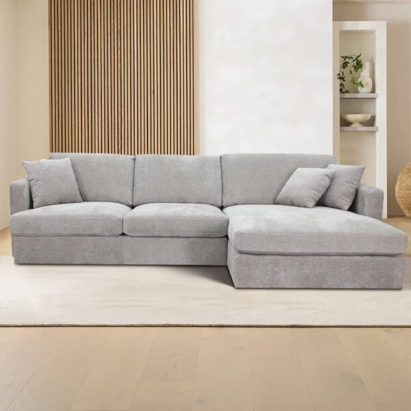 ASQUITH 2 Seater Fabric Lounge Sofa with RHF Chaise