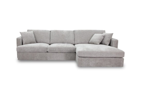ASQUITH 2 Seater Fabric Lounge Sofa with RHF Chaise – Slate - Image 2