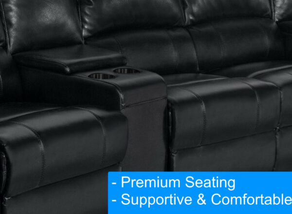 4 Seater Electric Home Theatre Recliner Lounge Cinema Chair Media Room Furniture - Image 9