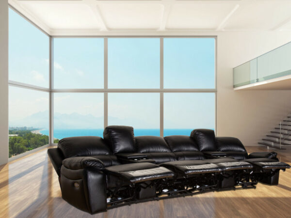 4 Seater Electric Home Theatre Recliner Lounge Cinema Chair Media Room Furniture - Image 12