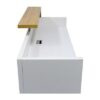 ZIVA Reception Desk Counter 2.4M Right Panel Kadi Wood White Office Desk - Image 4