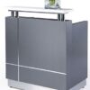 Receptionist Reception Counter Reception Desk Metallic Grey Office Furniture