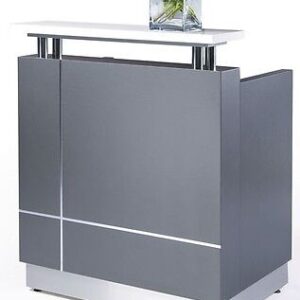 Receptionist Reception Counter Reception Desk Metallic Grey Office Furniture