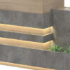 KERAN Office Reception Desk Counter 2.44M Right Panel Walnut & Carbon Grey - Image 4