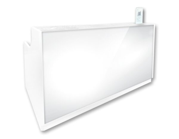 Roma Glass Reception Counter Reception Desk Salon Office Desk Furniture - Image 2