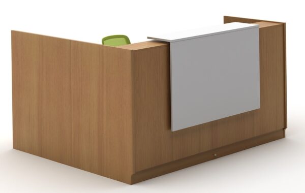 Sorrento Reception Counter Reception Desk Office Desk Furniture with Return - Image 4