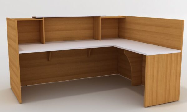 Sorrento Reception Counter Reception Desk Office Desk Furniture with Return - Image 6