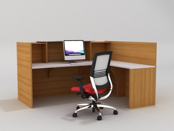 Sorrento Reception Counter Reception Desk Office Desk Furniture with Return - Image 7