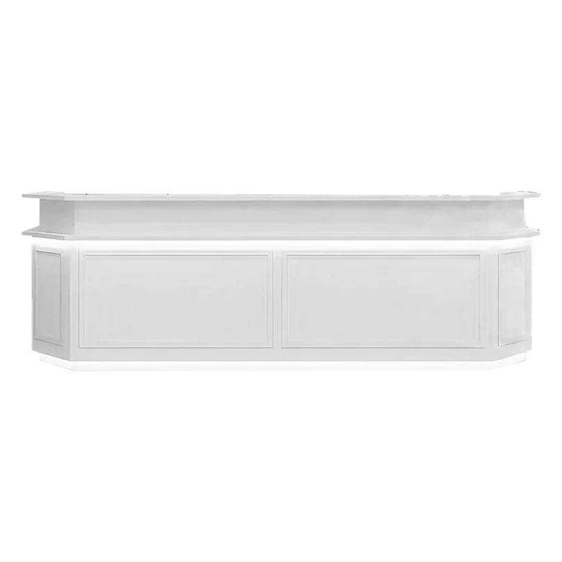 ELVORA receptionist desk with angled front white