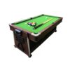 7FT 4IN1 Convertible Pool Table Walnut Blue or Green Felt - Image 2