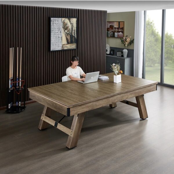 Hepburn Dining Pool Table - 8FT 3IN1 Black - Image 9