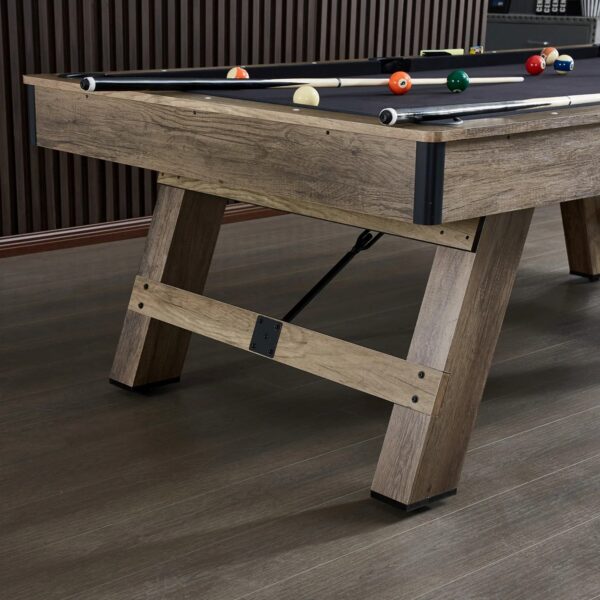 Hepburn Dining Pool Table - 8FT 3IN1 Black - Image 7