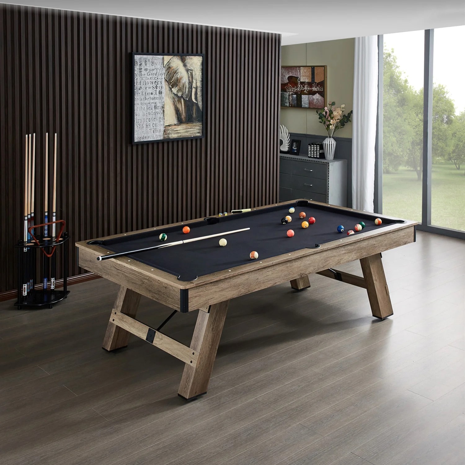 Hepburn Dining Pool Table - 8FT 3IN1 Black
