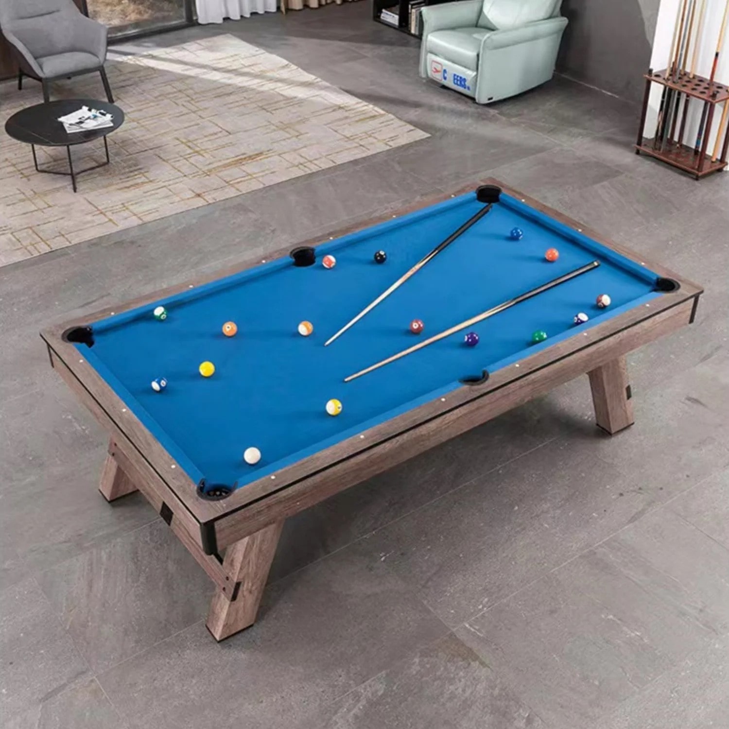 Hepburn Dining Pool Table – 8FT 3IN1 (Blue)