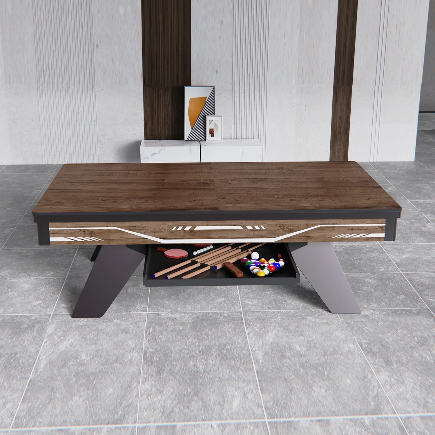 Cooma Dining/Office Pool Table-8FT 3IN1