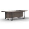 INIGO Boardroom Table 2.4M - Hazelnut & Black