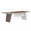 ANDERS Boardroom Table 240cm - Hazelnut & Beige - Image 2