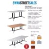 Rapidline Boardroom Meeting Table Dual Post 2400mm x 1200mm Typhoon oak TTR241 - Image 2