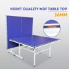 Eeeza Foldable 8wheels Stable 16mm Ping Pong Table Tennis With 2Bats+3Balls - Image 2