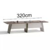 ANDERS Boardroom Table 320cm - Hazelnut & Beige - Image 2
