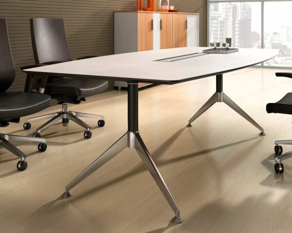 Potenza Boardroom Table Meeting Table White 2400 x 1200 Office Furniture