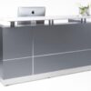 Hugo Reception Counter Reception Desk Salon Metallic Grey Office Furniture