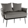 Armchair Lounge Chair 2-Seater Accent Dutch Velvet Sofa Couch w/ Woven Back - Image 7