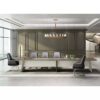ANDERS Boardroom Table 320cm - Hazelnut & Beige - Image 3