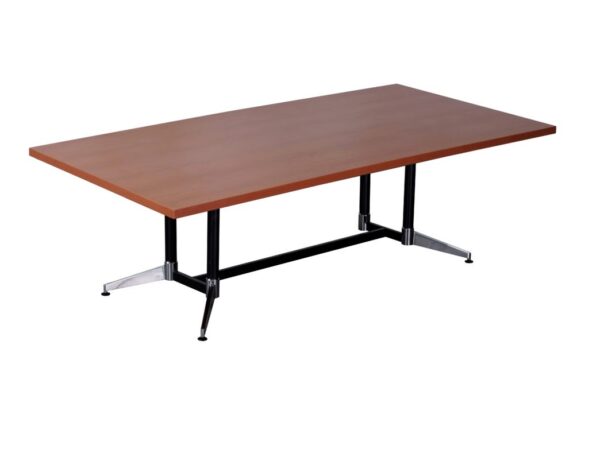 Rapidline Boardroom Table Dual Post 1800mm x 1200mm Typhoon Cherry TTR18