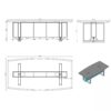 INIGO Boardroom Table 2.4M - Hazelnut & Black - Image 6