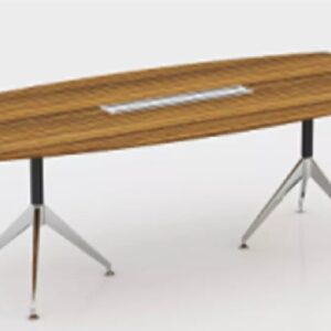 Lux Novara Boardroom Table Conference Meeting Table with Cable Tray 2400 x 1200m