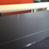 Hugo Reception Counter Reception Desk Salon Metallic Grey Office Furniture - Image 5