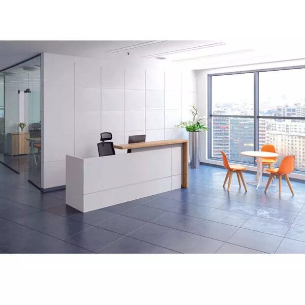 ZIVA Office Reception Desk Counter 1.8M Left Panel White Premium Office Desk - Image 6