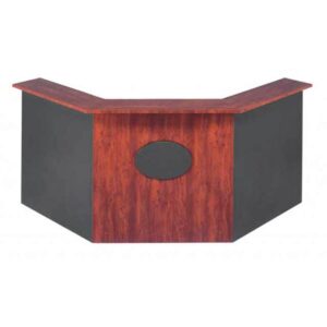 Merlin Angle Reception Desk Front Office Counter 1800/750 x 1800/750mm Redwood I