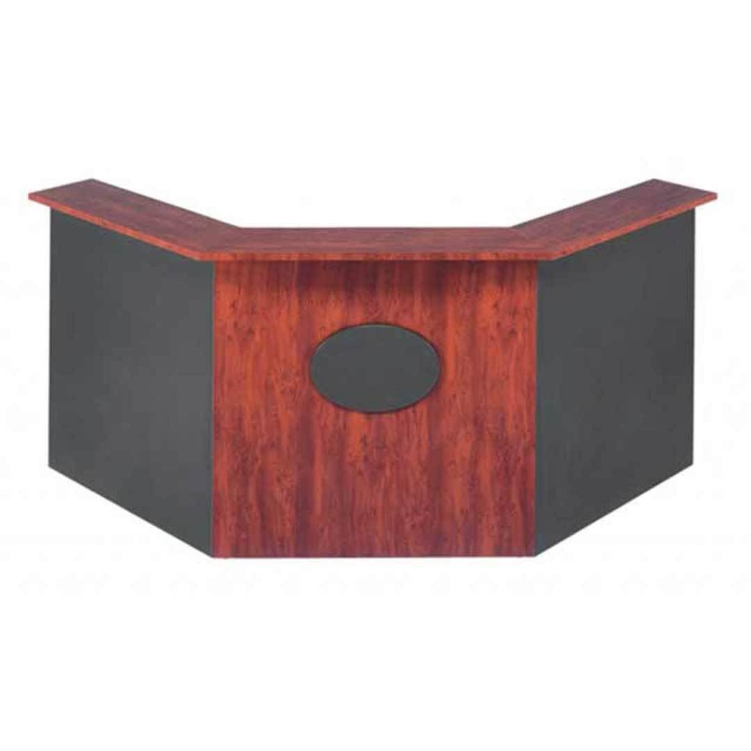 Merlin Angle Reception Desk Front Office Counter 1800/750 x 1800/750mm Redwood I
