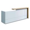 ZIVA Office Reception Desk Counter 1.8M Left Panel White Premium Office Desk