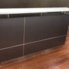 Hugo Reception Counter Reception Desk Salon Metallic Grey Office Furniture - Image 6