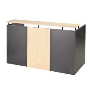 Reception Desk Front Office Counter 1800mm Wide Swan Street Charcoal Beech
