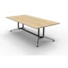 Rapidline Boardroom Table Dual Post 2400mm x 1200mm Typhoon oak TTR241