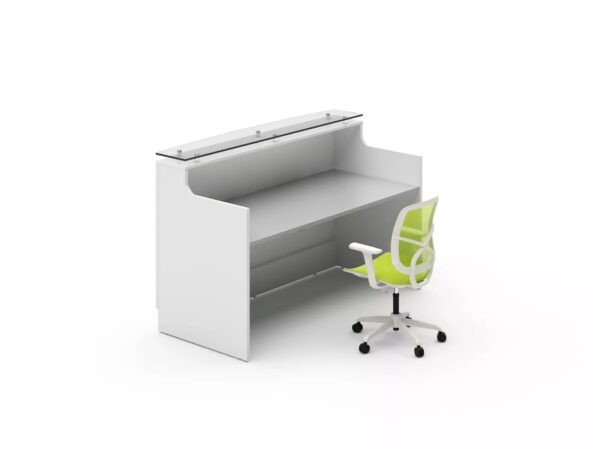 Office Furniture Classic Reception Counter Reception Desk White Side Panel - Image 5