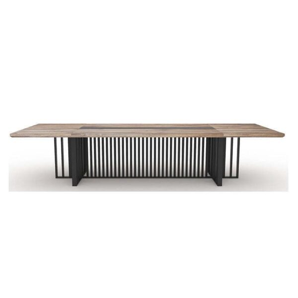 VIDAL Boardroom Table 3.6m x 1.6m - Warm Oak & Black