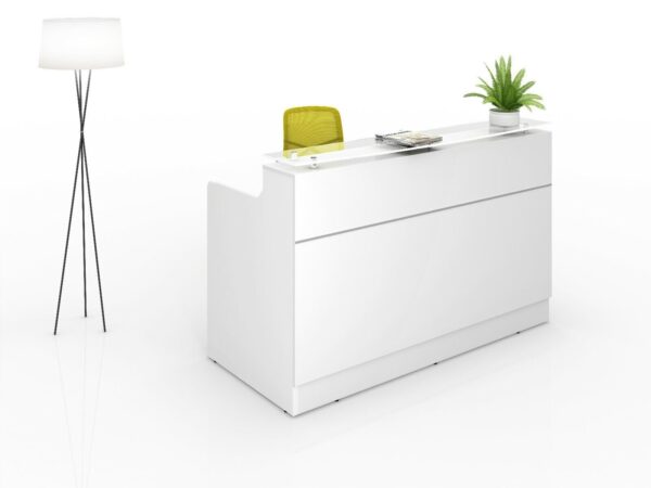 Office Furniture Classic Reception Counter Reception Desk White Side Panel