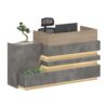 KERAN Office Reception Desk Counter 1.8M Left Panel Grey Office Desk