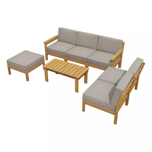 Livsip 7PCS Outdoor Sofa Set Garden Lounge Setting Patio Furniture Table Chairs - Image 7