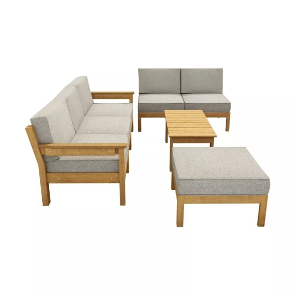 Livsip 7PCS Outdoor Sofa Set Garden Lounge Setting Patio Furniture Table Chairs - Image 5