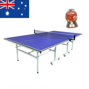 Eeeza Foldable 8wheels Stable 16mm Ping Pong Table Tennis With 2Bats+3Balls