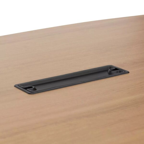 Vogue 3.6m Boardroom Meeting Table - Natural Top With Black Legs - Image 6