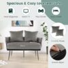 Armchair Lounge Chair 2-Seater Accent Dutch Velvet Sofa Couch w/ Woven Back - Image 3