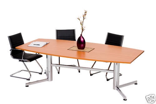 Supreme Boardroom Meeting Table - Boat Shape 2400